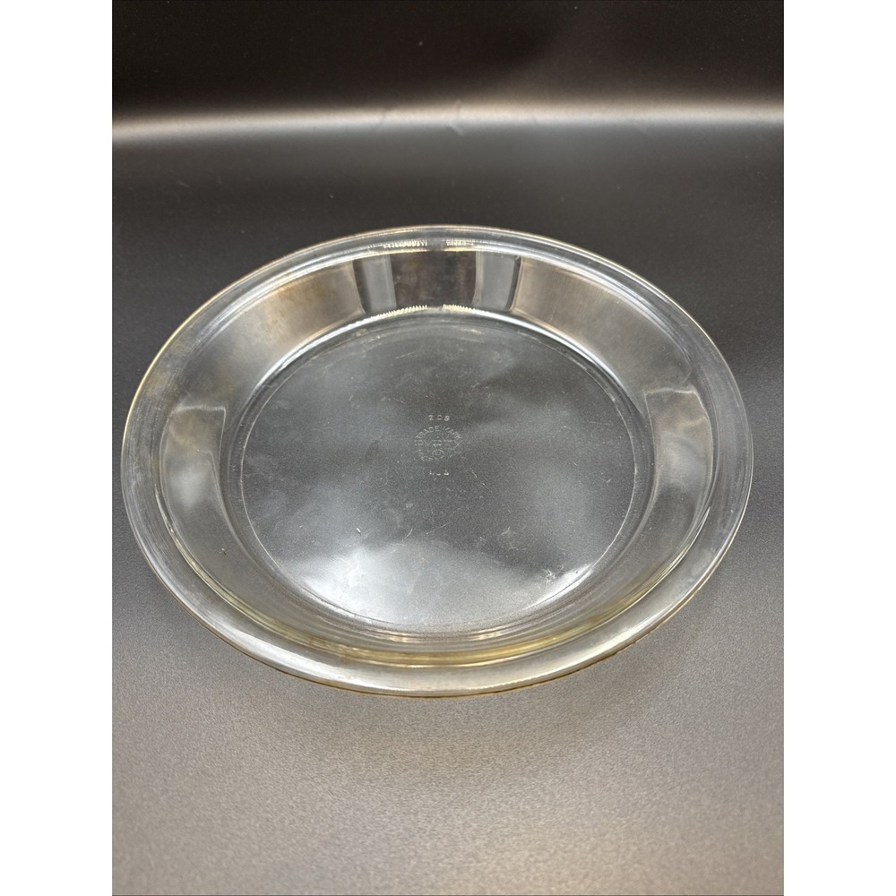 PYREX 209‎ Pie Plate Clear Smooth Edge Vintage H-4
